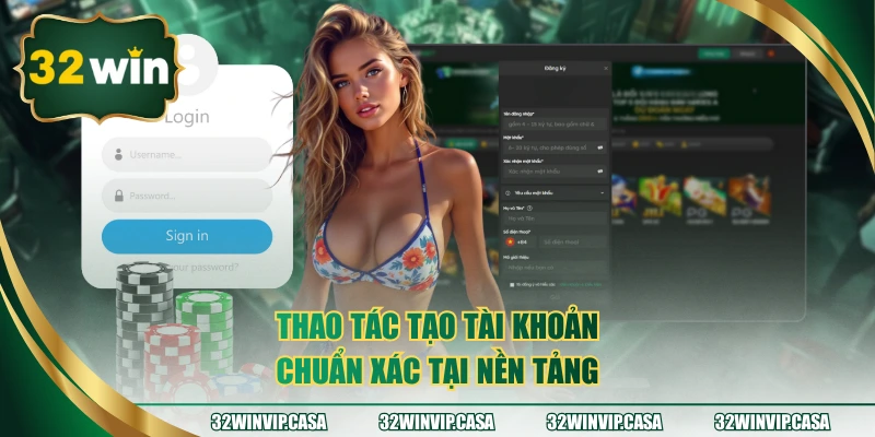 Thao tác tạo tài khoản chuẩn xác tại nền tảng 